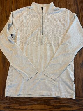 Light Gray Men’s Quarter-Zip Performance Sweater